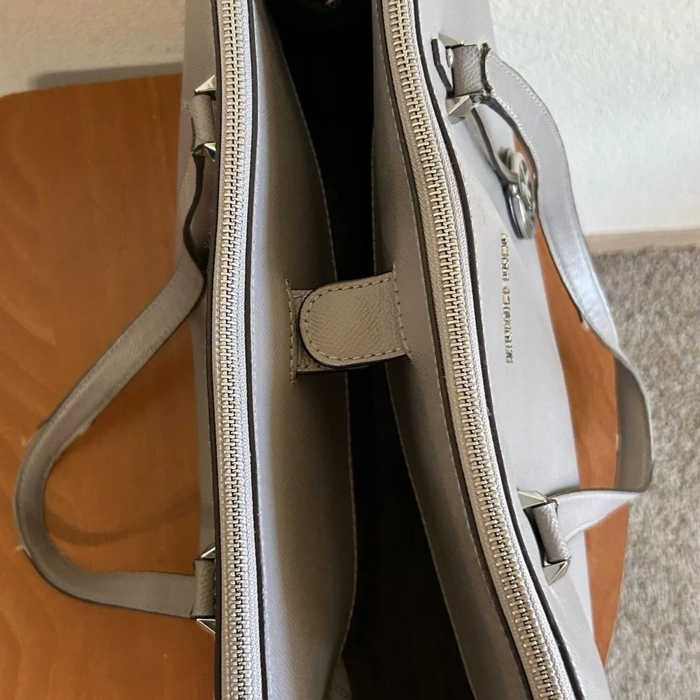 Michael Kors Houston Double Zip Crossgrain Leather Satchel